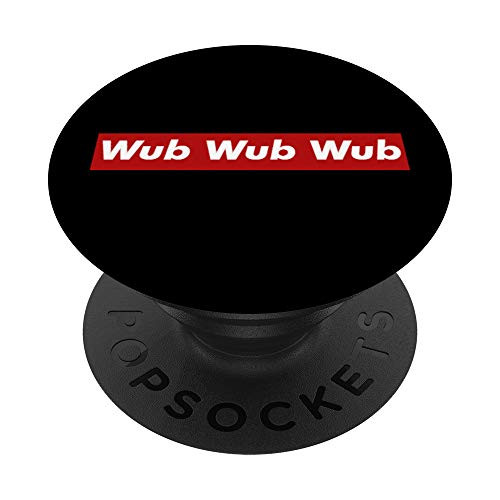 Wub Wub Wub Text in a Red Box for the EDM Lovers PopSockets PopGrip  Swappable Grip for Phones   Tablets