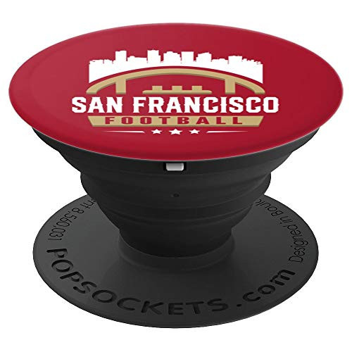 Classic San Francisco Football Stars City Skyline PopSockets Grip and Stand for Phones and Tablets