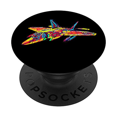 Jet Fighter Airplane USA Military PopSockets Grip and Stand for Phones and Tablets
