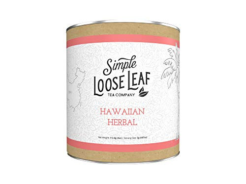 Simple Loose Leaf - Hawaiian Herbal Tea - Premium Loose Leaf Herbal Tea 4 oz - Caffeine Free - Citrus and Smooth - USA Hand Packaged - 60 Cups