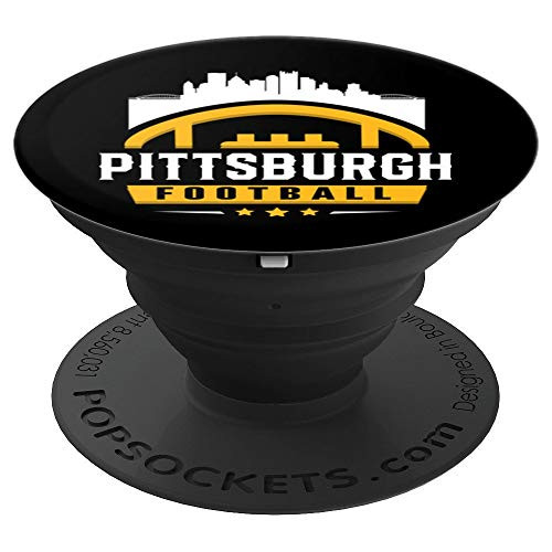 Classic Pittsburgh Football Stars City Skyline PopSockets Grip and Stand for Phones and Tablets