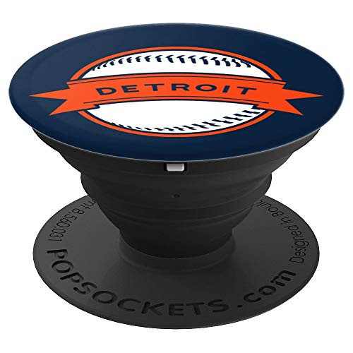 Retro Detroit Baseball DET Home Game PopSockets Grip and Stand for Phones and Tablets