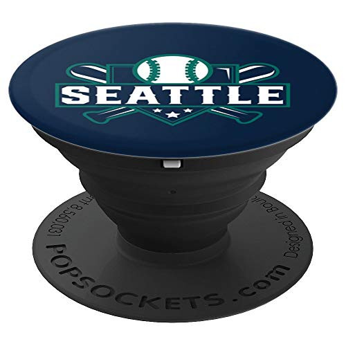 Seattle Baseball Home Plate Crossed Bats PopSockets Grip and Stand for Phones and Tablets Seattle Baseball Home Plate Crossed Bats PopSockets Grip and Stand for Phones and Tablets