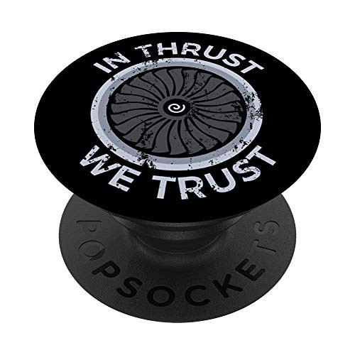 Airplane Jet RC Pilots Flying Gifts In Thrust We Trust PopSockets Grip and Stand for Phones and Tablets