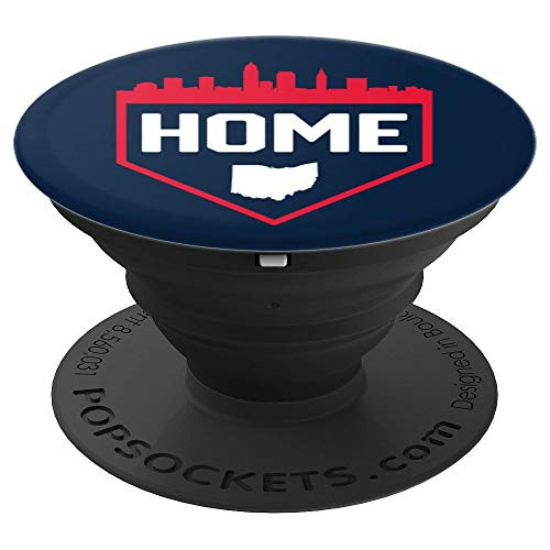 Cleveland Ohio is Home Cool Baseball City Skyline PopSockets Grip and Stand for Phones and Tablets