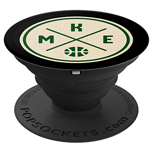 Classic Milwaukee Basketball MKE Outline PopSockets Grip and Stand for Phones and Tablets