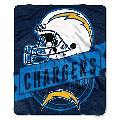 The Northwest Company Officially Licensed NFL Los Angeles Chargers Grand Stand Plush Raschel Throw Blanket, 50" x 60" The Northwest Company Officially Licensed NFL Los Angeles Chargers Grand Stand Plush Raschel Throw Blanket, 50" x 60"