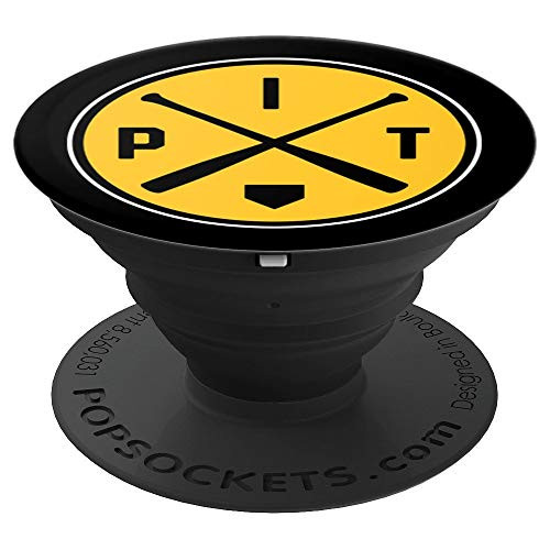Classic Pittsburgh Baseball Bat PIT Patch PopSockets Grip and Stand for Phones and Tablets