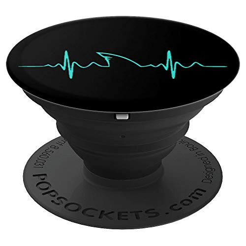 Teal Shark Heartbeat Great White Whale Shark Fin EKG PopSockets Grip and Stand for Phones and Tablets Teal Shark Heartbeat Great White Whale Shark Fin EKG PopSockets Grip and Stand for Phones and Tablets