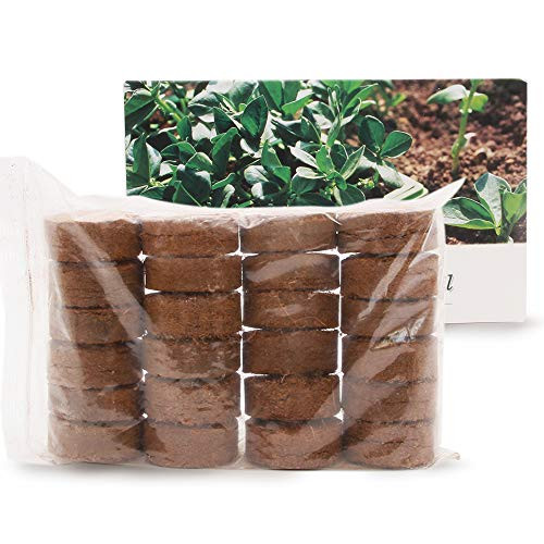 Indoor Potting Soil - Compressed Coir Fiber Growing Media Organic Indoor Potting Soil for Plants 1-6 inch 24 Count