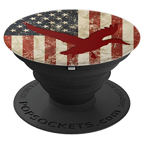 Vintage Red Duck Hunting American US Flag Waterfowl PopSockets Grip and Stand for Phones and Tablets Vintage Red Duck Hunting American US Flag Waterfowl PopSockets Grip and Stand for Phones and Tablets