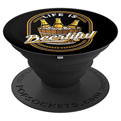Beertiful -Funny Vintage Beer Bottle design for Beer Lovers PopSockets Grip and Stand for Phones and Tablets