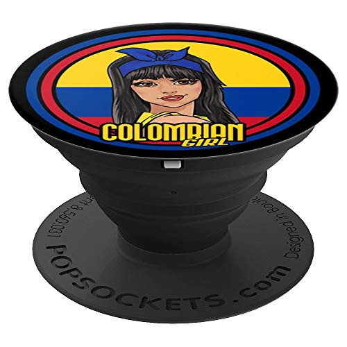 Colombian Girl Colombia Flag Gift PopSockets Grip and Stand for Phones and Tablets Colombian Girl Colombia Flag Gift PopSockets Grip and Stand for Phones and Tablets