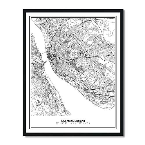 Susie Arts 8X10 Unframed Liverpool England Metropolitan City View Abstract Street Map Art Print Poster Wall Decor V328 Susie Arts 8X10 Unframed Liverpool England Metropolitan City View Abstract Street Map Art Print Poster Wall Decor V328