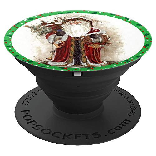 Santa Claus Pop Socket - Classic Suit Vintage Christmas 1 PopSockets Grip and Stand for Phones and Tablets