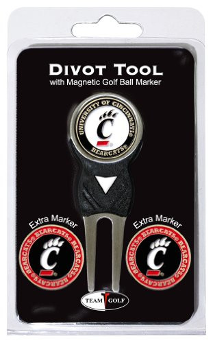 Team Golf NCAA Cincinnati Bearcats Divot Tool with 3 Golf Ball Markers Pack  Markers are Removable Magnetic Double-Sided Enamel