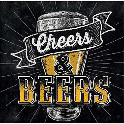 Cheers and Beers Beverage Napkins, 48 Count