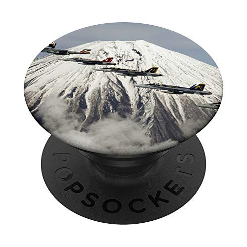 Mt- Fuji Fighter Jets PopSockets Grip and Stand for Phones and Tablets