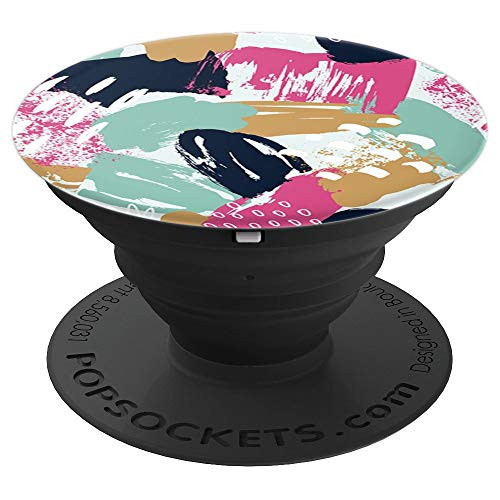 Artistic Abstract Modern Paint Brush Strokes PopSockets Grip and Stand for Phones and Tablets