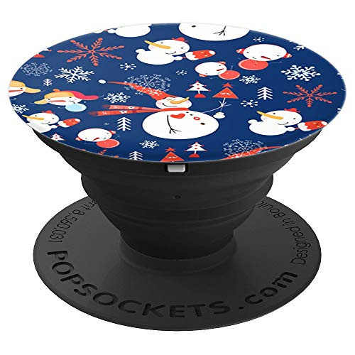Cute Christmas Snowman Snowing Pattern PopSockets Grip and Stand for Phones and Tablets Cute Christmas Snowman Snowing Pattern PopSockets Grip and Stand for Phones and Tablets