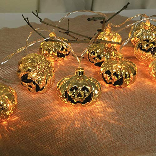Muryobao Halloween Lights with Led Pumpkin Light  Orange Lights for Halloween 9-8ft 20LEDs  Halloween Outdoor Lights for Patio  Garden  Party