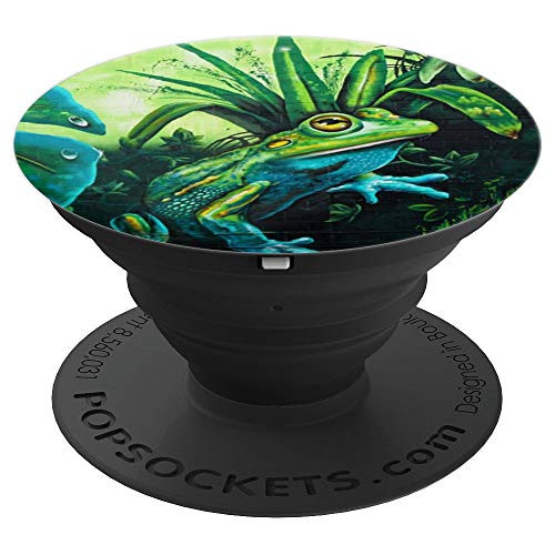 Frog Colorful Funny Animals Frog lovers Gift PopSockets Grip and Stand for Phones and Tablets