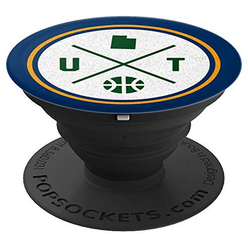 Classic Utah Basketball UT Outline PopSockets Grip and Stand for Phones and Tablets