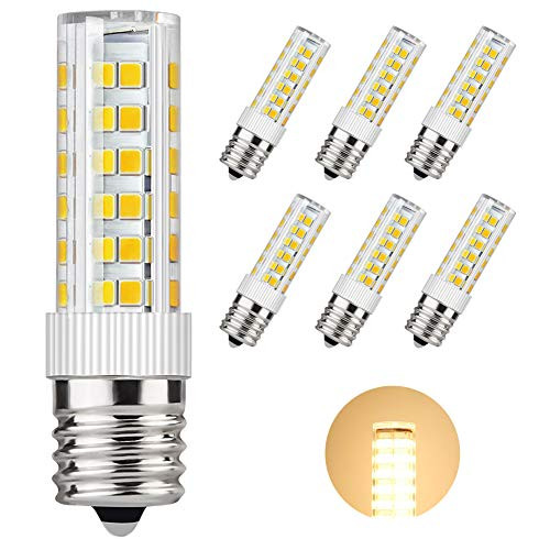DiCUNO E17 LED Bulb Microwave Oven Light 6 Watt Appliance Bulb Warm White 3000K 550lm 60W Halogen Equivalent AC110-130V 6-Pack DiCUNO E17 LED Bulb Microwave Oven Light 6 Watt Appliance Bulb Warm White 3000K 550lm 60W Halogen Equivalent AC110-130V 6-Pack