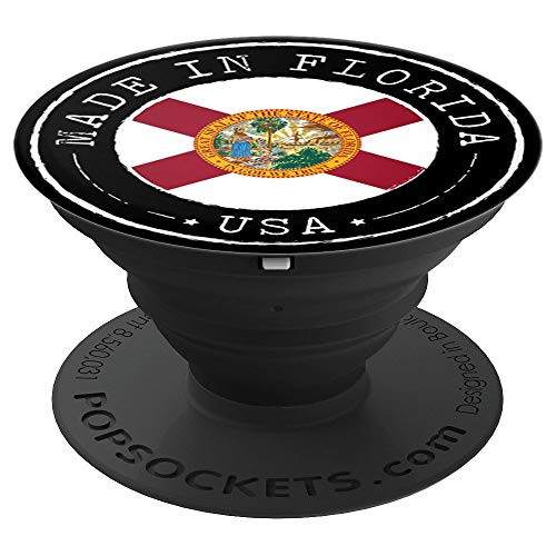 Made In Florida FL Home State Flag Pride Vintage Stamp PopSockets Grip and Stand for Phones and Tablets