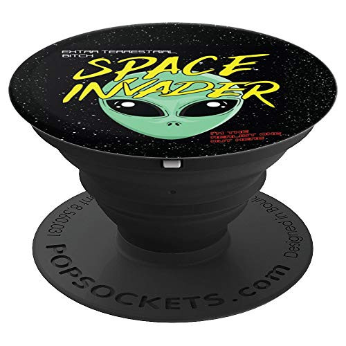 Extra Extra Terrestrial Space Invader Area Alien 51 PopSockets Grip and Stand for Phones and Tablets