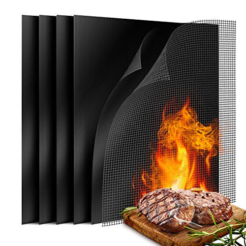 6 Pack Large Non Stick BBQ Grill Mat  Reusable Grill Mats with 1 Barbecue Grill Sheet Liners Teflon Grilling Mats  Easy to Clean Barbecue Grilling Accessories for Gas  Charcoal  Electric Grill 6 Pack Large Non Stick BBQ Grill Mat  Reusable Grill Mats with 1 Barbecue Grill Sheet Liners Teflon Grilling Mats  Easy to Clean Barbecue Grilling Accessories for Gas  Charcoal  Electric Grill