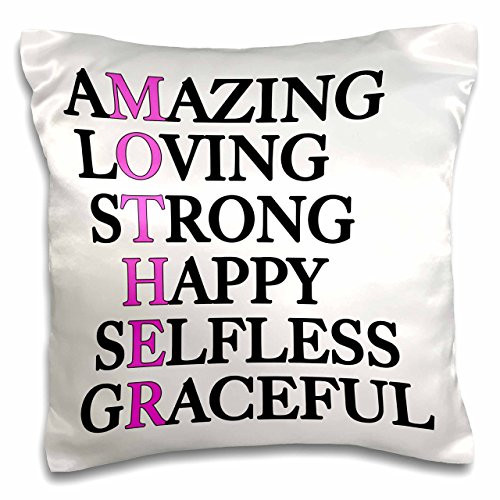3D Rose Definition of Mother Pink Pillow Case 16 x 16 3D Rose Definition of Mother Pink Pillow Case 16 x 16