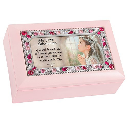 Cottage Garden First Communion Girl Petite Pink Jeweled Music Box Plays Jesus Loves Me Cottage Garden First Communion Girl Petite Pink Jeweled Music Box Plays Jesus Loves Me