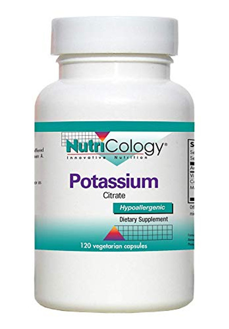 NutriCology Potassium Citrate 120 Vegetarian Capsules NutriCology Potassium Citrate 120 Vegetarian Capsules