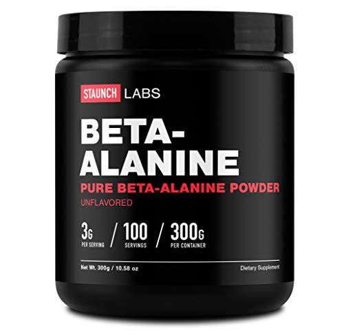 Staunch Beta Alanine Powder 100 Servings - 300 Grams  3 Grams Per Serving