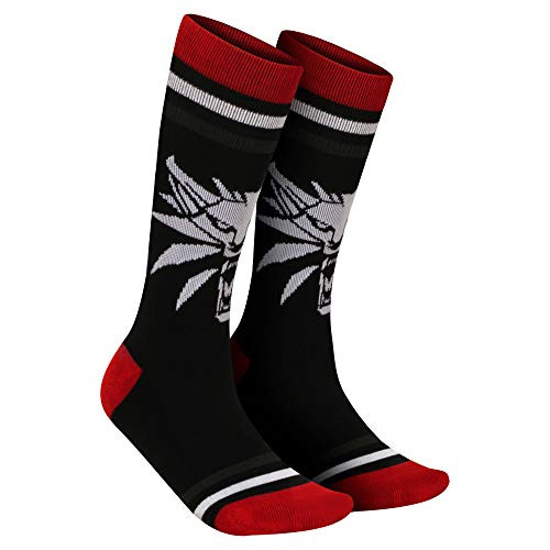 JINX The Witcher 3 White Wolf Embroidered Athletic Crew Socks  1 Pair