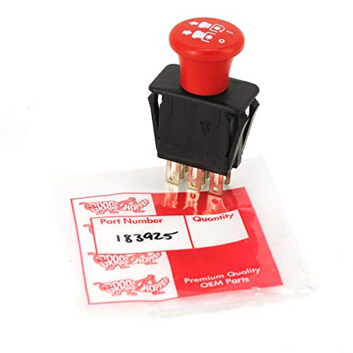 Grasshopper Mower Push-Pull PTO Switch  OEM 183925  Engages PTO Shaft Clutch and Clutch Assembly on FrontMount Mowers  Genuine Replacement Part