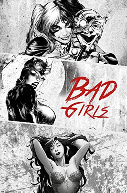 Trends International DC Comics - Harley Quinn - Catwoman - Poison Ivy - Bad Girls Wall Poster  14-725 x 22-375  Premium Unframed