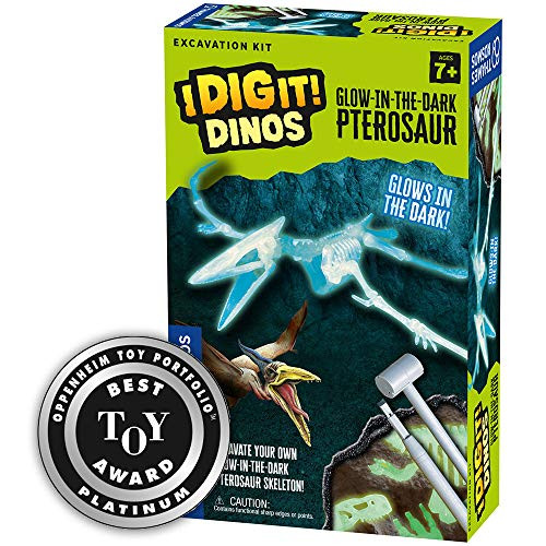 Thames   Kosmos I Dig It Dinos Glow-in-The-Dark Pterosaur   Science Kit   Glowing Pterosaur Dinosaur Skeleton Dig   Paleontology   2018 Oppenheim Toy Portfolio Platinum Award   Dinosaur Toy