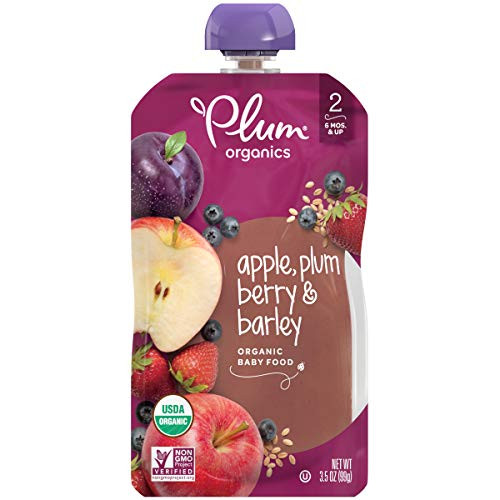 Plum Organics Stage 2 Organic Baby Food Apple Plum Berry and Barley 3-5 Ounce Pouches Pack of 12 Plum Organics Stage 2 Organic Baby Food Apple Plum Berry and Barley 3-5 Ounce Pouches Pack of 12