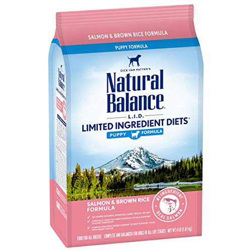 Natural Balance L-I-D- Limited Ingredient Diets Dry Dog Food  4 Pounds  Salmon   Brown Rice Puppy Formula
