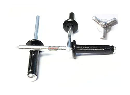 Racer s Speed Shop Black 3-16  Small Head Tri-Fold Exploding Aluminum Mandrel Pop Rivets 100 Pack