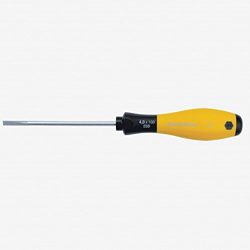 Wiha 30242 Slotted Screwdriver  ESD Safe with SoftFinish Handle  3-0mm