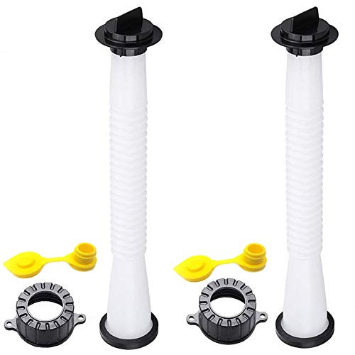 ORANDESIGNE Gas Can Spout Replacement Old Style   Gasket Pour Spout Nozzle Part with Gaskets Collars Stopper Caps Vent Cap for Blitz Gott Plastic Kerosene Diesel Can 2 Spout