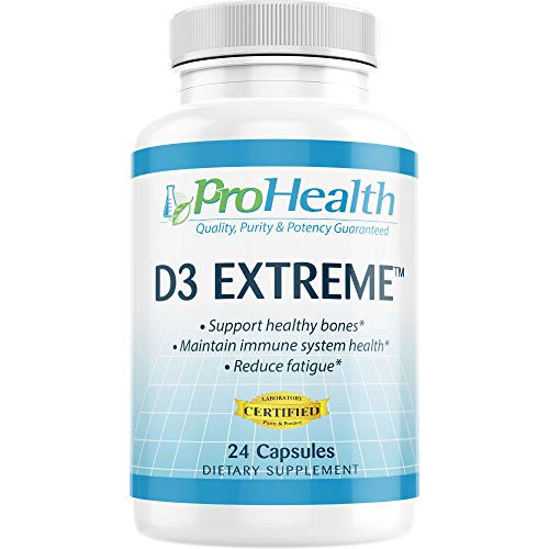 ProHealth Vitamin D3 Extreme 50 000 IU  24 Capsules Helps Boost and Support Healthy Bones and The Immune System   Gluten Free   Soy Free