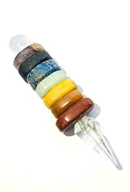 CRYSTALMIRACLE Seven Chakra Generator Wand Crystal Healing Metaphysical Gemstone Reiki FENG Shui Gift Positive Energy Peace Health Wealth Success Spiritual Meditation Aura CRYSTALMIRACLE Seven Chakra Generator Wand Crystal Healing Metaphysical Gemstone Reiki FENG Shui Gift Positive Energy Peace Health Wealth Success Spiritual Meditation Aura