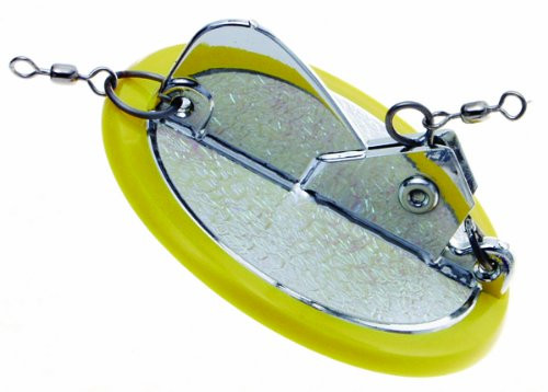Luhr Jensen Dipsy Diver  Chartreuse and White Bottom  3 1-4-Inch