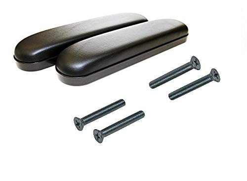 Healthline Padded Armrests for Wheelchair  Universal Arm Pads Replacement Black  14 Full Length 2