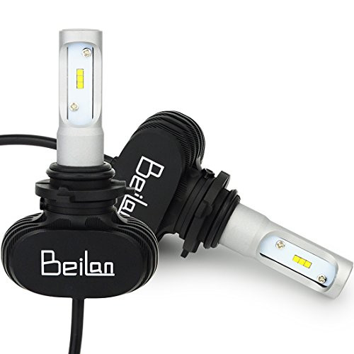 BeiLan HB4 9006 LED Headlight Bulbs Kit 8000LM Super Bright 6000K White Light Replacement Bulbs Replace for Halogen or HID Bulbs (Pack of 2)