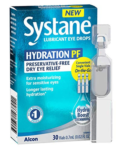 Alcon Systane Hydration Preservative-Free Lubricant Eye Drops 30ct Vials  30 Count